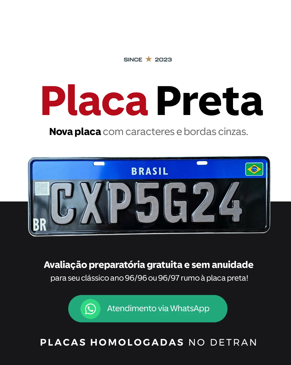 Placa Preta Classica